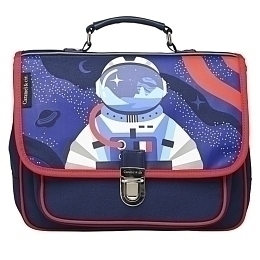 Портфель синий с космонавтом маленький Small от бренда Caramel et Cie