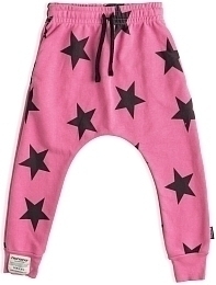 Джоггеры ярко-розового цвета со звездами от бренда NuNuNu
