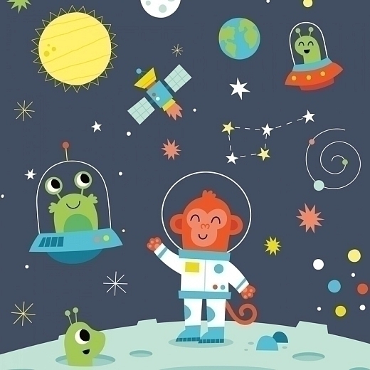 Люминесцентный пазл «Космос» 60 деталей от бренда Apli Kids