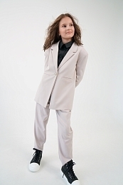 Пиджак и брюки бежевого цвета от бренда NOT A TOY