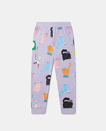 Джоггеры Lilac Cats от бренда Stella McCartney kids