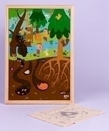 Деревянный пазл «В лесу» от бренда Apli Kids