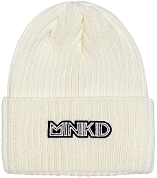 Шапка белая с логотипом от бренда MINIKID