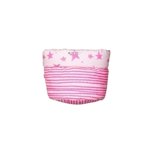 Корзинки для мелочей с розовыми звездами  и полосками (маленькая) от бренда Noe&Zoe