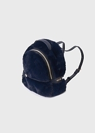 Рюкзак меховой темно-синего цвета от бренда Abel and Lula