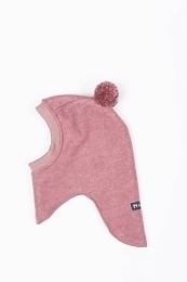 Шапка-шлем Bear pompons розовый от бренда Peppihat