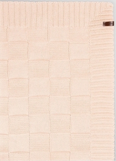 Плед квадраты персикового цвета от бренда Mimibaby