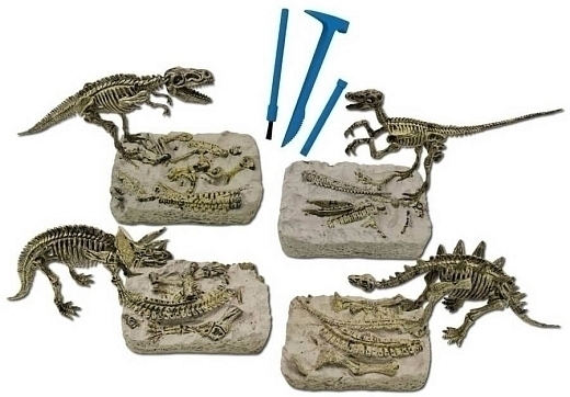 Набор для творчества  «Раскопки ископаемых животных 4 в 1» от бренда KONIK Science