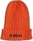 Шапка красного цвета с надписью от бренда Mini Rodini