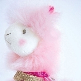 Мягкая игрушка Лама розового цвета от бренда Histoire d'Ours
