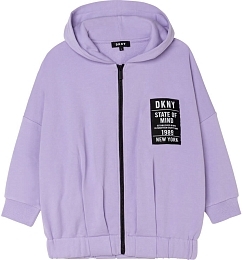 Толстовка фиолетового цвета на молнии от бренда DKNY