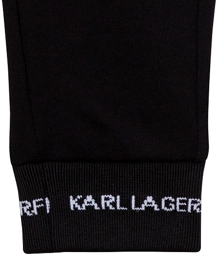 Джоггеры черного цвета с надписью KARL от бренда Karl Lagerfeld Kids