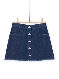 Юбка джинсовая с пуговицами-радугами от бренда DPAM