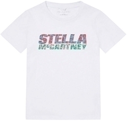 Футболка Floral Print Active Stella Logo от бренда Stella McCartney kids Разноцветный Белый