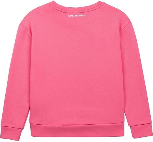 Свитшот розового цвета CHOUPETTE от бренда Karl Lagerfeld Kids