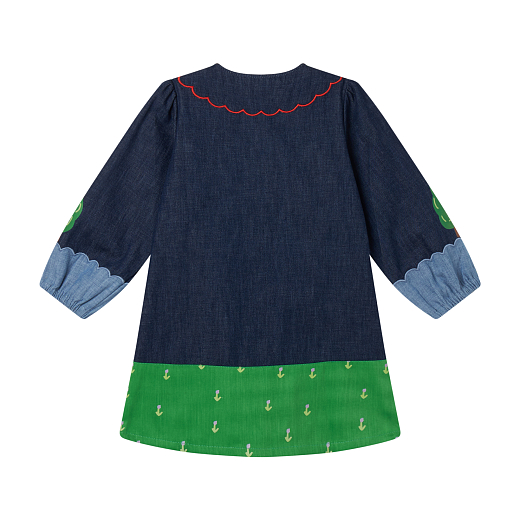 Платье Navy Farmyard Applique от бренда Stella McCartney kids