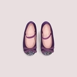 Туфли фиолетовые цвета с блестками от бренда PRETTY BALLERINAS