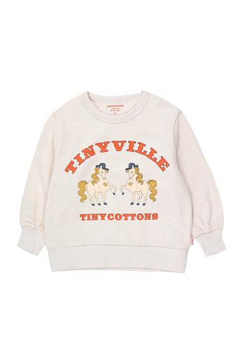 Свитшот с лошадками tinyville от бренда Tinycottons