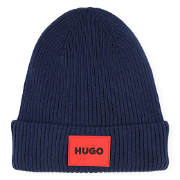 Шапка синяя Red Logo от бренда HUGO