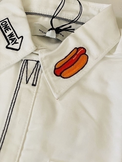 Рубашка с принтом хот-дога от бренда LITTLE MARC JACOBS