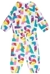 Свитшот и спортивные штаны с цветными буквами от бренда Stella McCartney kids