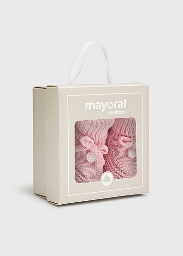 Пинетки вязаные розового цвета от бренда Mayoral