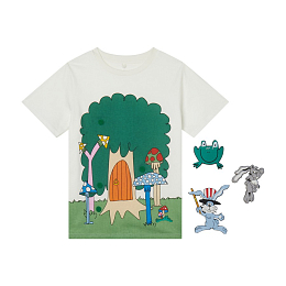 Футболка Woodland Friends от бренда Stella McCartney kids Молочный