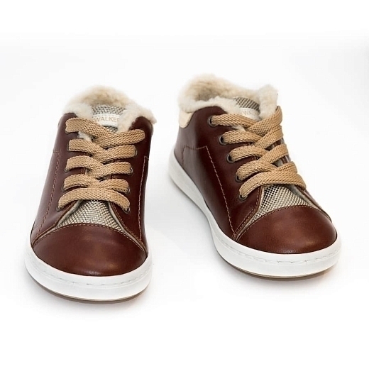 Кеды коричневые со шнурками от бренда Babywalker