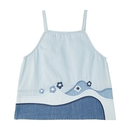 Топ Landscape Patchwork Chambray от бренда Stella McCartney kids