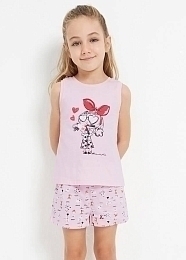Пижама с рисунком девочки и собаки от бренда Mayoral