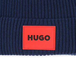 Шапка синяя Red Logo от бренда HUGO