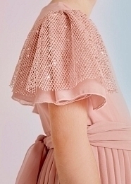 Комбинезон розового цвета с сеткой на рукавах от бренда Abel and Lula