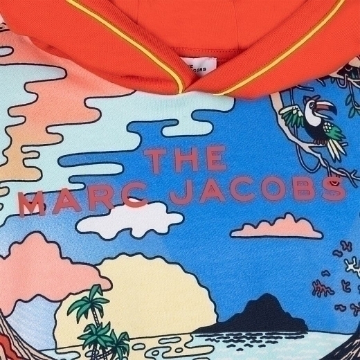 Худи с изображением острова от бренда LITTLE MARC JACOBS