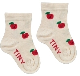 Носки молочного цвета APPLES от бренда Tinycottons