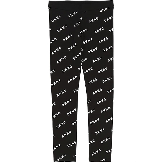 Легинсы черные с логотипами DKNY от бренда DKNY