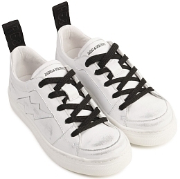 Кроссовки с контрастными шнурками от бренда Zadig & Voltaire
