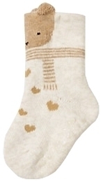 Носки с медвежатами бежевого цвета от бренда Mayoral
