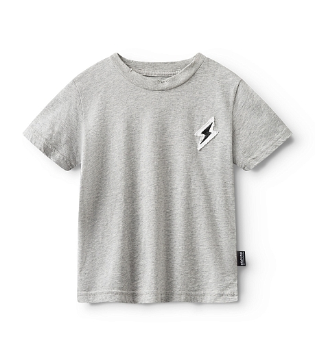 Футболка BOLT PATCH HEATHER GREY от бренда NuNuNu Серый