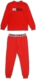 Домашний костюм красного цвета от бренда DIESEL