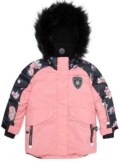 Куртка и брюки на лямках с цветочным принтом от бренда Deux par deux