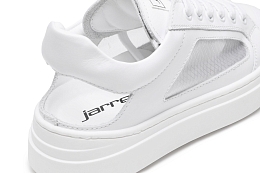 Кеды с открытой пяткой белые от бренда JARRETT