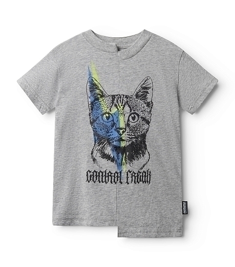 Футболка CAT CONTROL HEATHER GREY от бренда NuNuNu Серый