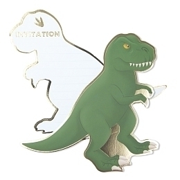 Пригласительные открытки Динозавры 8 шт от бренда Tim & Puce Factory