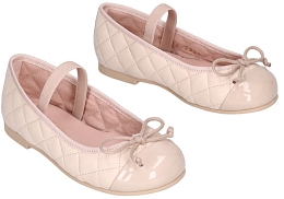 Балетки с лакированной деталью Beige от бренда PRETTY BALLERINAS