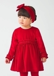 Платье бархатное красного цвета от бренда Abel and Lula