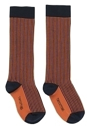 Носки черные в оранжевую полоску от бренда Tinycottons