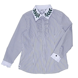 Рубашка в полоску с аппликацией на воротнике от бренда Aletta