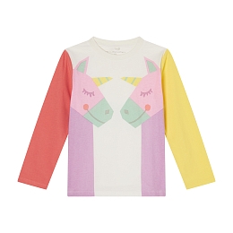 Лонгслив разноцветный с единорогом от бренда Stella McCartney kids