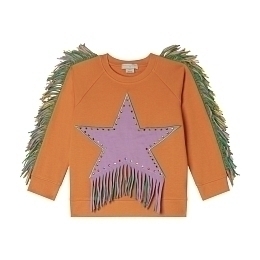 Свитшот Fringed Star от бренда Stella McCartney kids