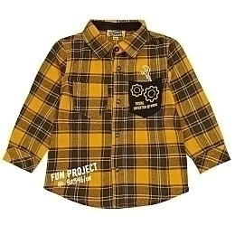 Рубашка желтая в клетку от бренда Original Marines